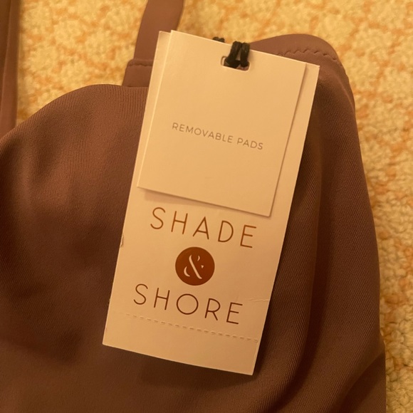 Shade and Shore NWT purple cutout front tie bikini top women’s size 38DD SOLD - Picture 3 of 4